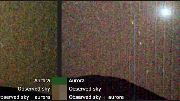 This image by NASA's Perseverance shows evidence of a visible aurora on Mars on March 18, 2024. (NASA via AP)