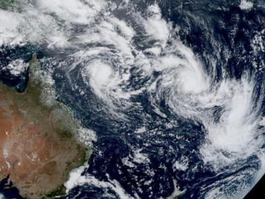 Three tropical cyclones are swirling in the South Pacific