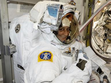 NASA's stuck astronaut steps out on a spacewalk after 7 months in orbit