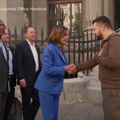 VIDEO: Speaker Pelosi meets Zelenskyy in unannounced visit to Kyiv