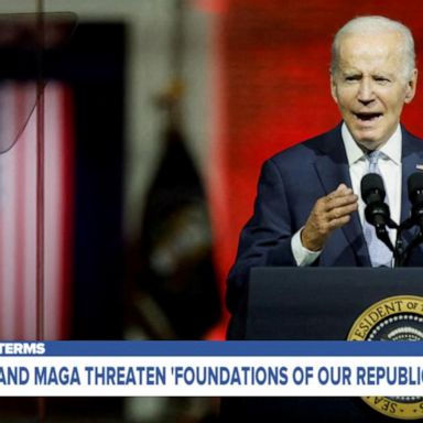 VIDEO: Biden warns of dire threat to democracy in speech as midterm sprint begins