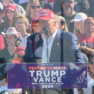 VIDEO: Donald Trump rallies in North Carolina as the GOP nominee for governor faces scandal