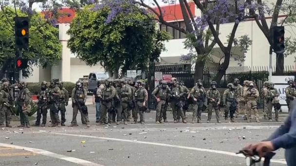 Trump sends National Guard to LA in response to protests over ICE operations