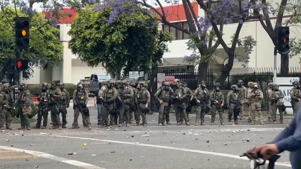 Trump sends National Guard to LA in response to protests over ICE ...