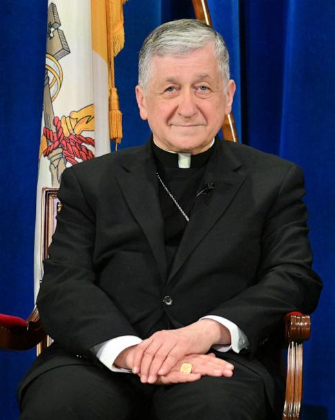 US cardinal Blase Joseph Cupich attends a press conference of US cardinals, a day after the new pope's election, at the North American College in Rome, on May 9, 2025. 