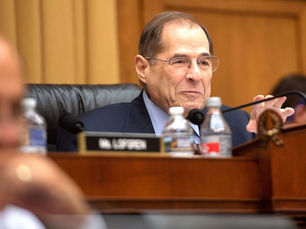 PHOTO: U.S. Representative Jerry Nadler, Chairman of the House Judiciary Committee, speaks during a hearing with acting Attorney General Matt Whitaker on Capitol Hill in Washington, D.C., Feb. 8, 2019.