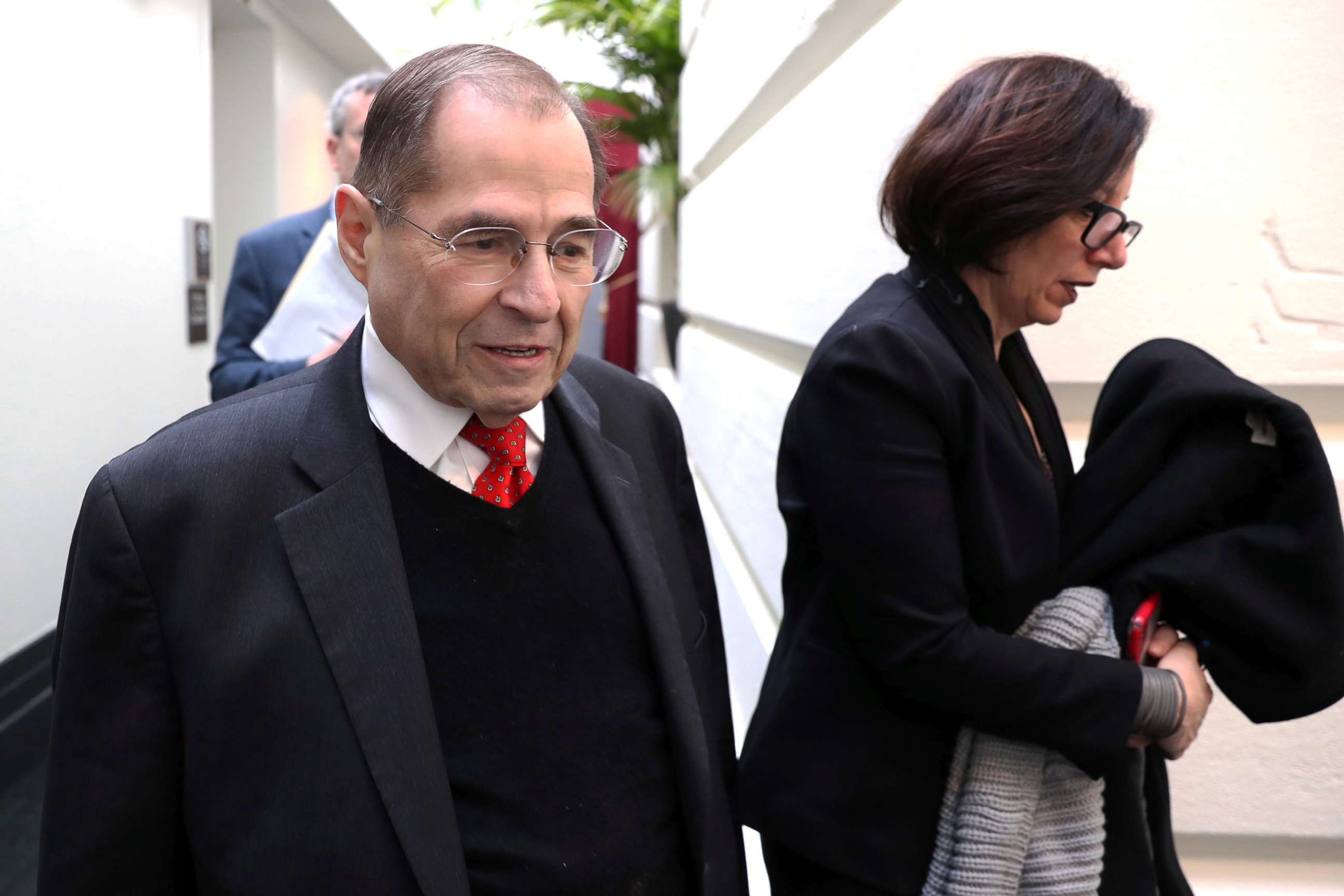 PHOTO: U.S. Representative Jerry Nadler arrives for a House Democratic party caucus meeting at the U.S. Capitol in Washington, Jan. 9, 2019.