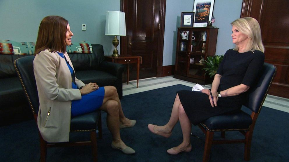 PHOTO: Sen. Martha McSally speaks with ABC News'  Martha Raddatz.
