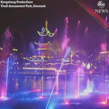 The world's second-oldest amusement park put up a stunning light display in honor of its 175th anniversary. 