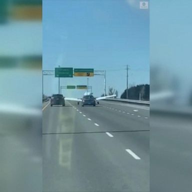 VIDEO: Plane makes emergency landing on busy highway