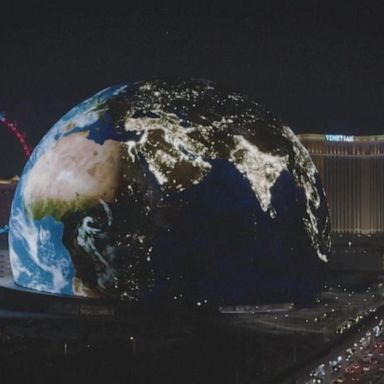 VIDEO: Sphere lights up Las Vegas skyline with massive LED display