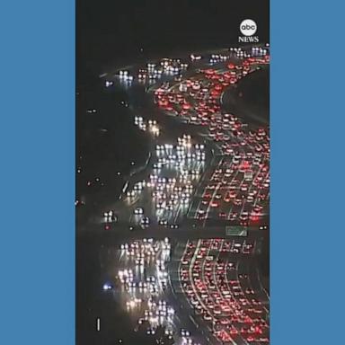 VIDEO: Aerial view of Los Angeles traffic ahead of Thanksgiving