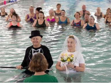 Senior Couple Finds Love, Ties the Knot in Backyard Pool Ceremony