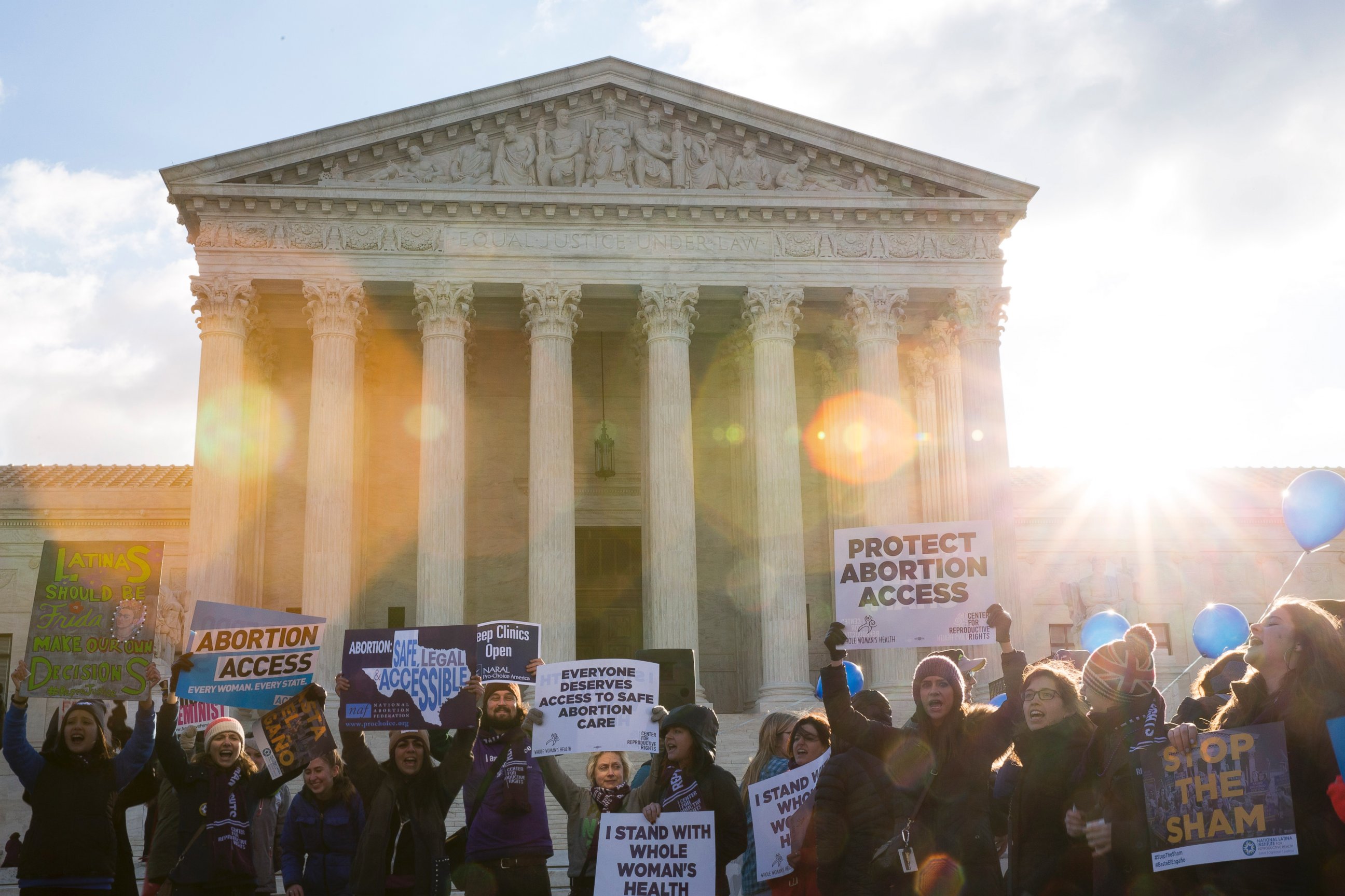 PHOTO: A rally is seen outside of the Supreme Court, March 2, 2016,  in Washington.