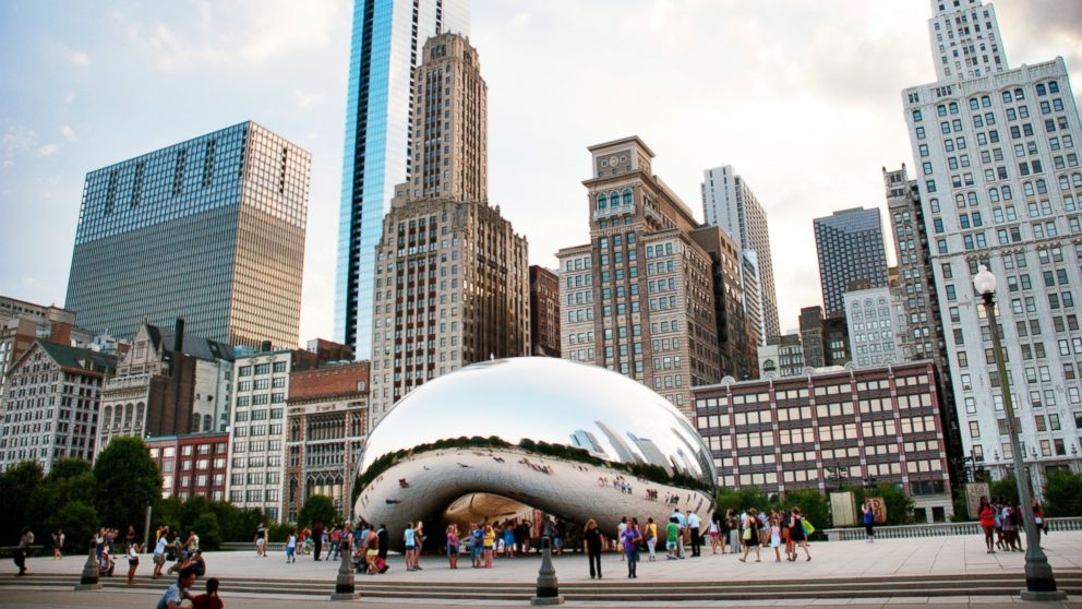 Pictured here is the Cloud Gate in Chicago.