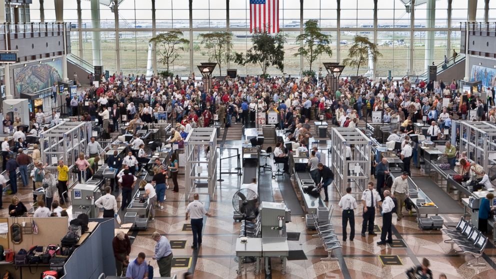 A view of security check-in at Denver International Airport is shown in this undated file photo.