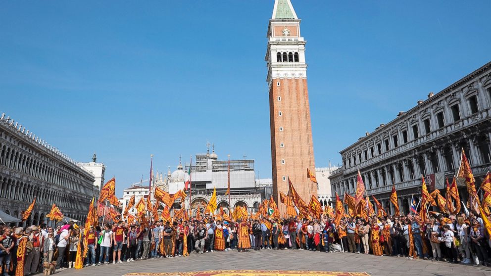 PHOTO: Saint Mark's Square is pictured on April 25, 2014 in Venice, Italy. 