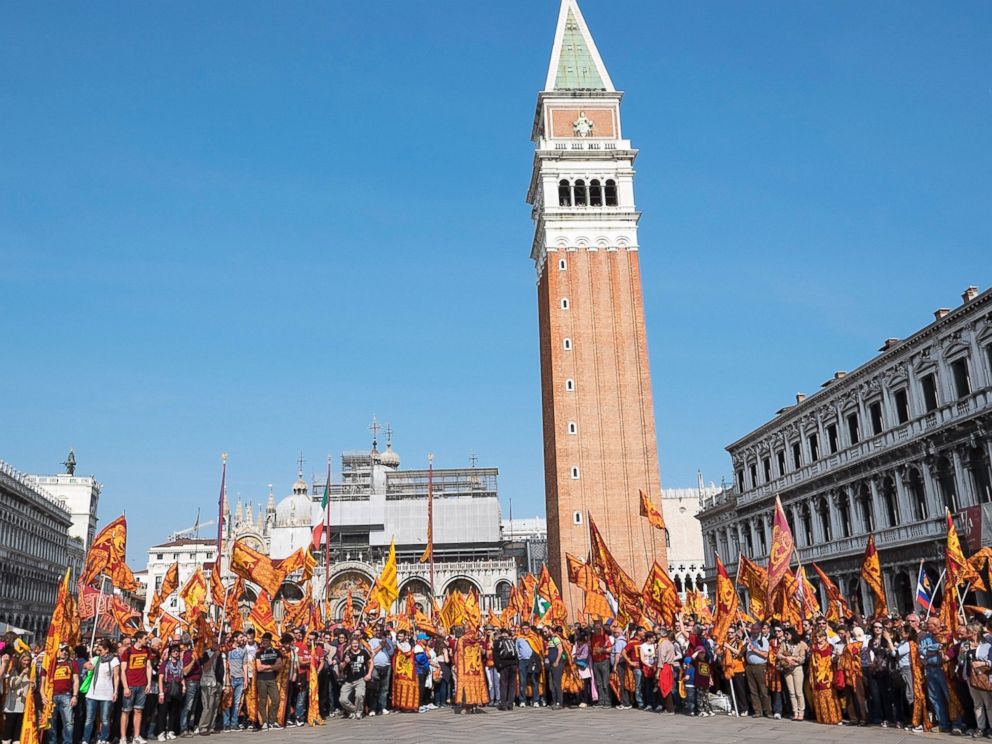 PHOTO: Saint Marks Square is pictured on April 25, 2014 in Venice, Italy.