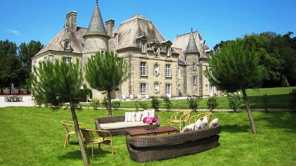 Elegant French Chateau - Normandy, France: Straight from the pages of a fairy tale, this 16th century French castle is framed by idyllic gardens and rolling countryside and has belonged to the same family for over 500 years. $10,113 - $12,167 / 8 Bedrooms / Sleeps 15
