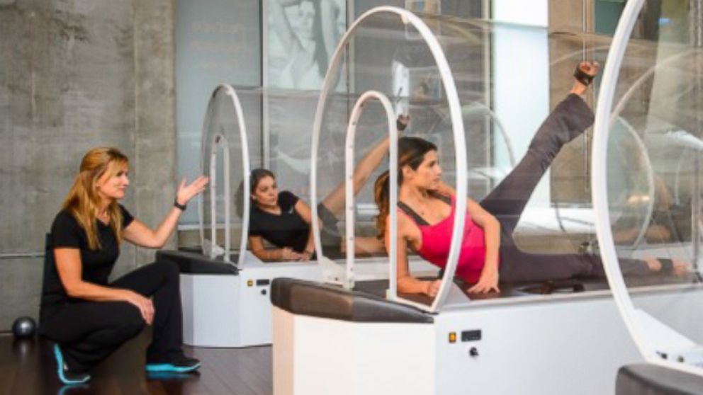 The Iobella workout involves 30 minutes in a pod heated to 98 degrees. 