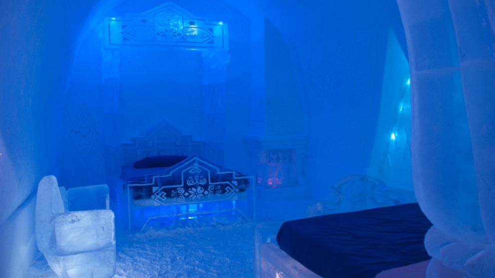 The Walt Disney Sudios and Quebec City's Hotel de Glace (Ice Hotel) unveil a special experiential "Frozen" themed guest suite and activity cave for the 2014 winter season.