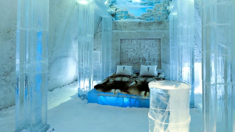 Ice Hotel launched a $231,000 build-your-own suite opportunity. Pictured is an example of a suite, posted to IceHotel.com.