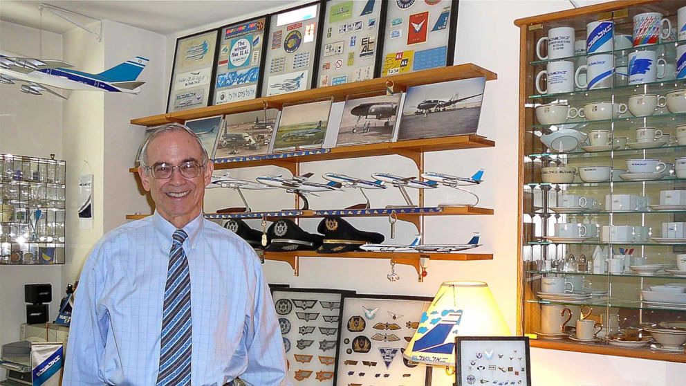 Marvin Goldman holds one of the world's largest collections of El Al Airline memorabilia. He estimates he has between 30-40k pieces in his collection. 