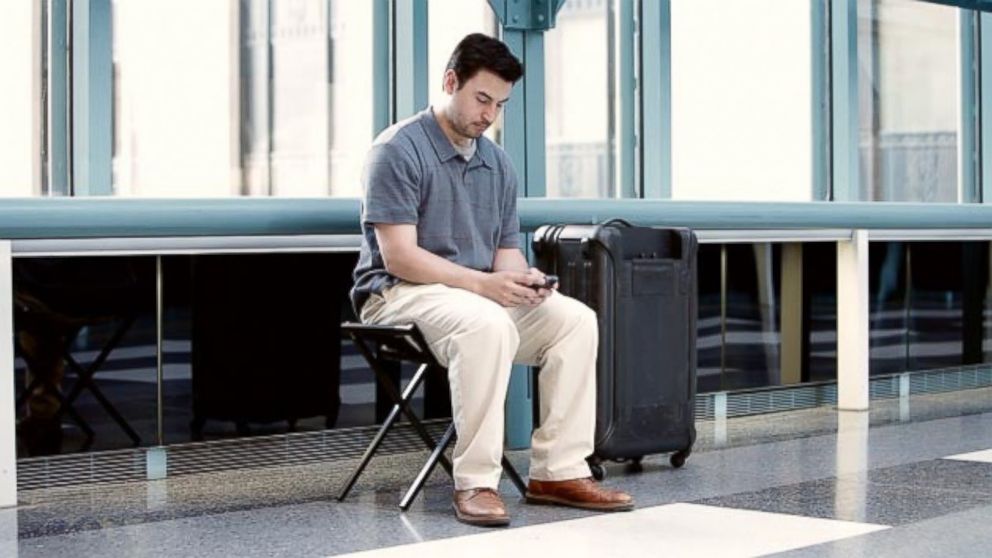 This new luggage concept includes a seat that can also be used for a luggage rack.