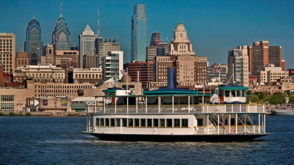 The 100-foot RiverLink Ferry offers passage between Philadelphia and the Camden waterfronts.