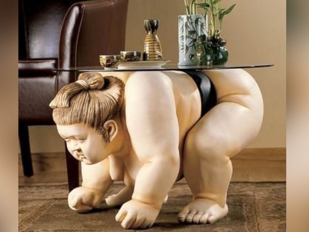 PHOTO: A Sumo Wrestler end table is sold by SkyMall for $284.