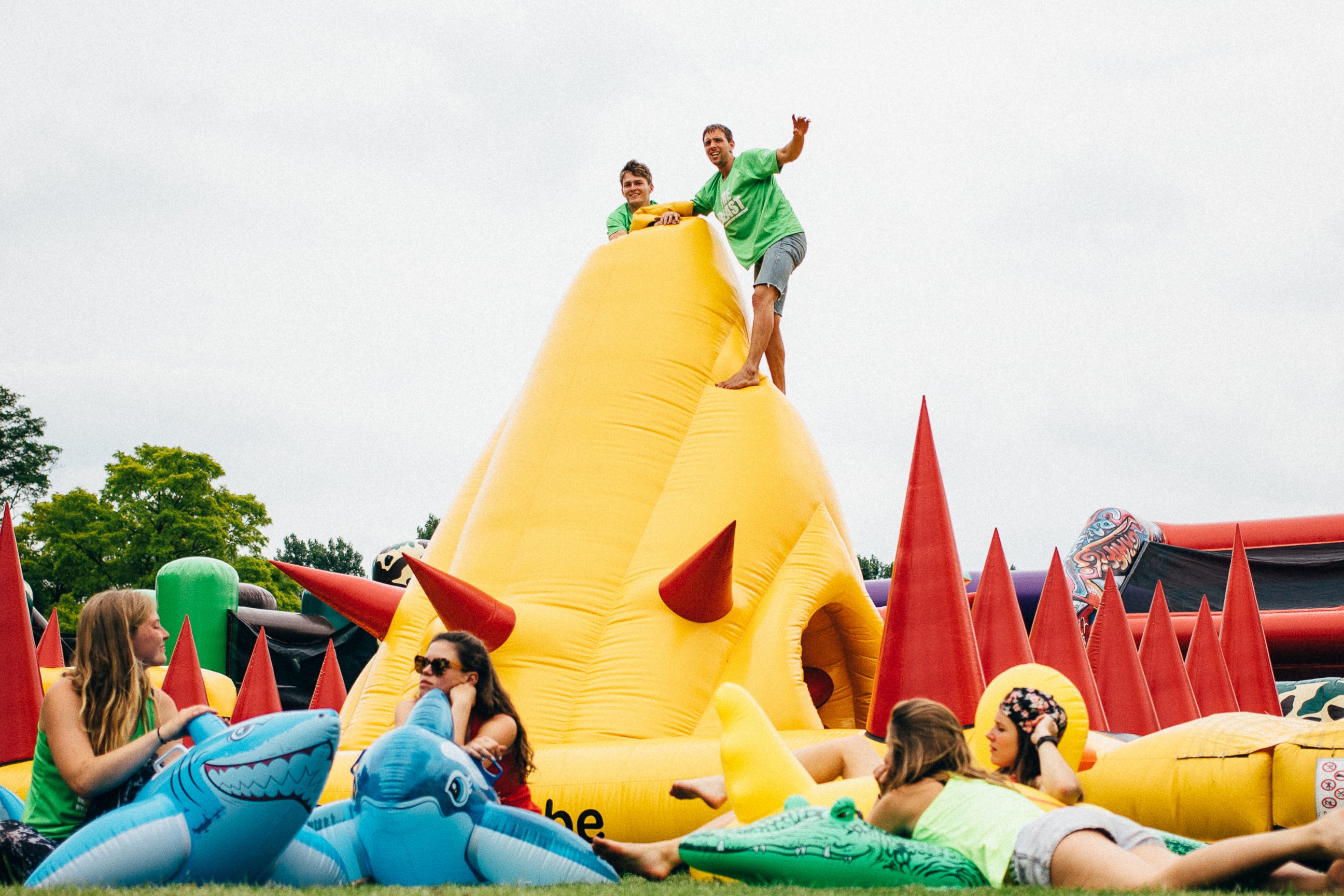 PHOTO: "The Beast" is the world's biggest bouncy castle.