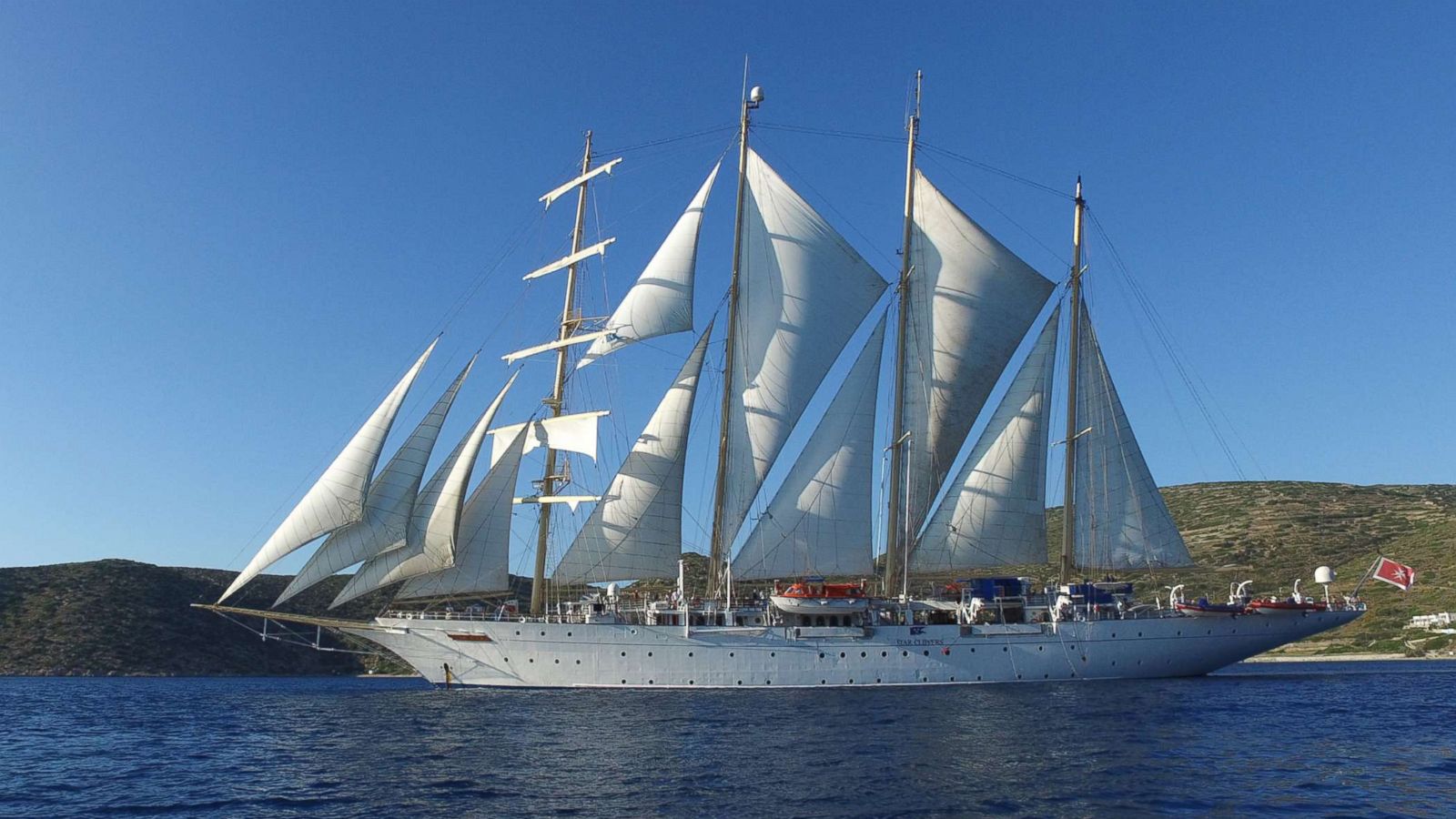 PHOTO: The 170-passenger Star Flyer visit the Greek Islands of Skiathos and Skopelos, as well as Poros and Myrina Limnos, on the Mamma Mia Highlights sailing.