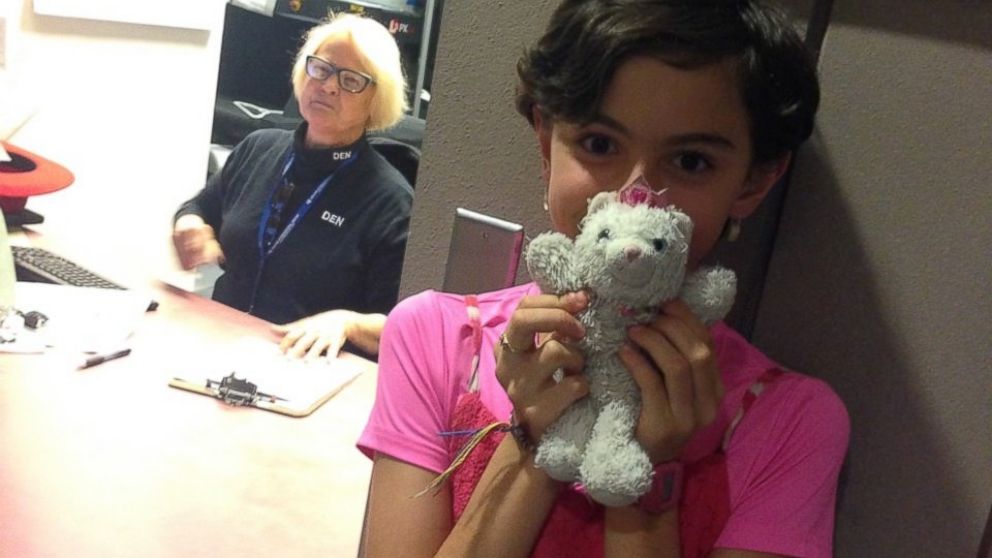 PHOTO: Annie, 9, poses with Princess Kitty after their reunion.