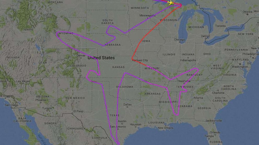 Boeing test flight draws a plane over the US ABC News