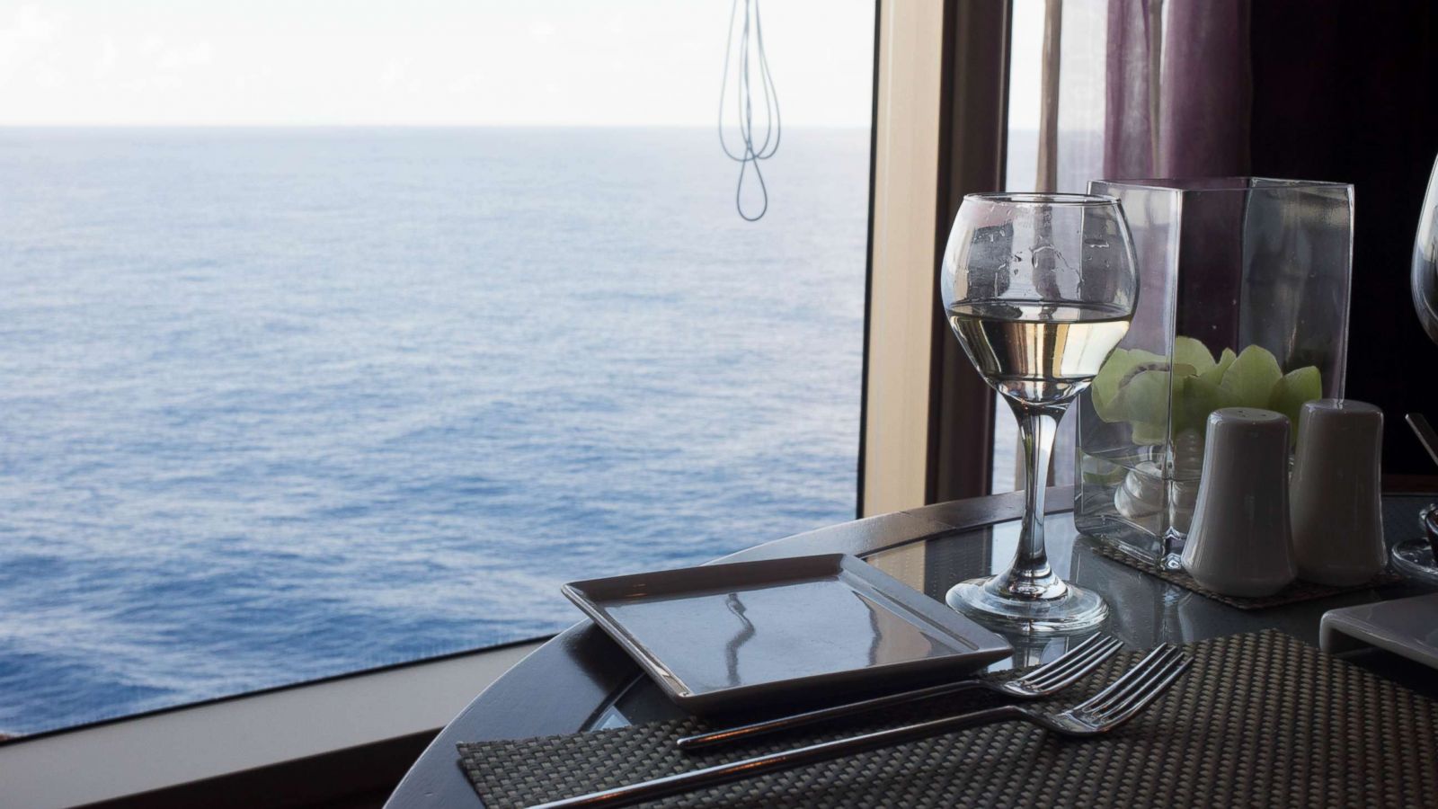 PHOTO: A glass of wine is seen on the Eurodam cruise ship.