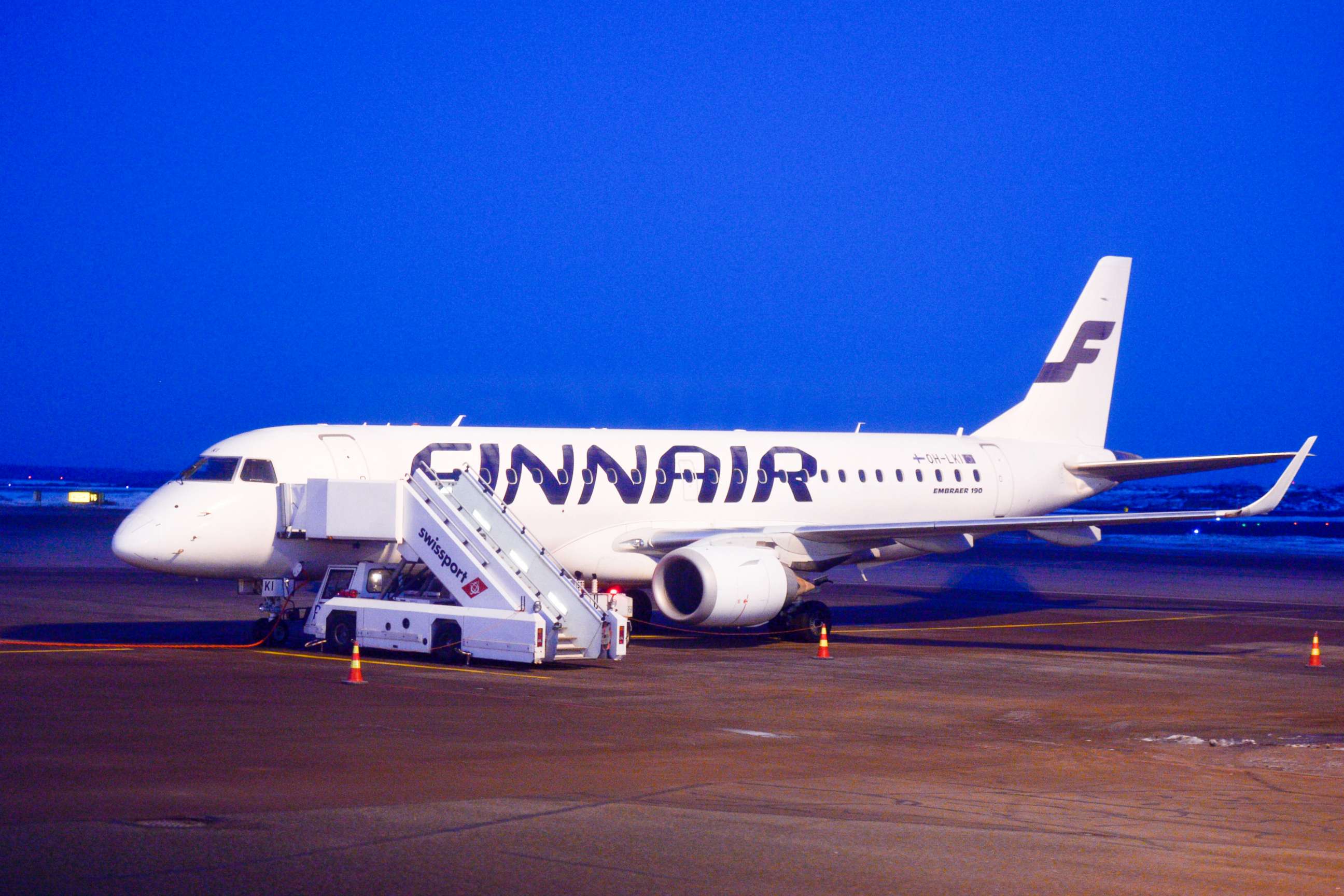 PHOTO: A view of a Finnair plane docked at Helsinki-Vantaa Airport, March 6, 2017.