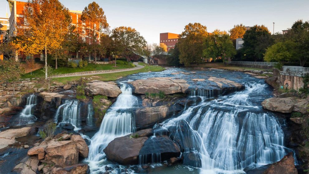 PHOTO: Falls Park on the Reedy River, Greenville, South Carolina.