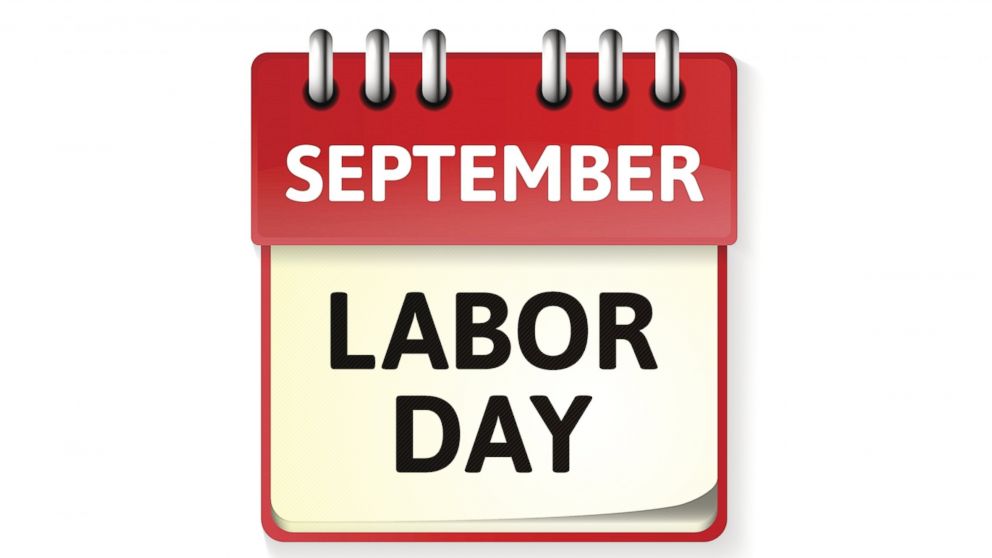 Labor Day falls on Monday, Sept. 1, 2014.
