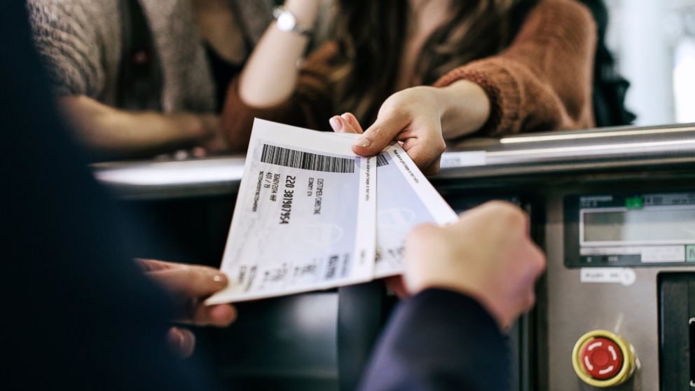 PHOTO: Travelers present boarding passes in an undated stock photo.