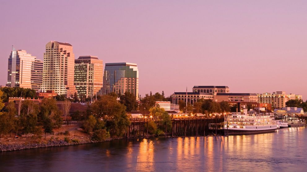 The Sacramento River and the downtown skyline.