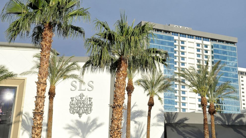 A general view of the exterior as SLS Las Vegas prepares to open after $415M renovation of the legendary Sahara Hotel & Casino on August 21, 2014 in Las Vegas, Nevada.