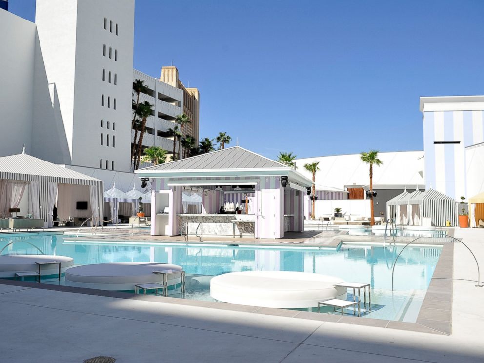 PHOTO: A general view of the pool as SLS Las Vegas prepares to open after $415M renovation of the legendary Sahara Hotel & Casino on August 21, 2014 in Las Vegas, Nevada.