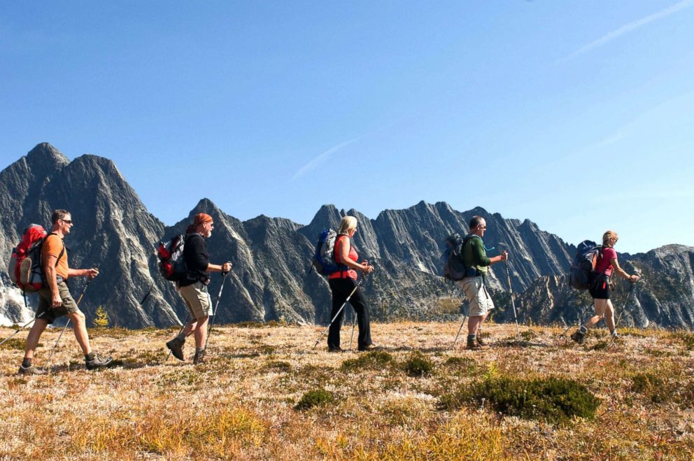 PHOTO: Guests take part in as many as four hikes per day at Mountain Trek.