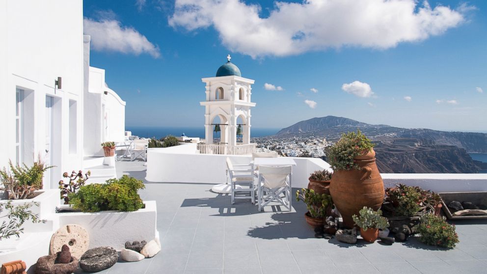 The Altana Traditional Houses on Santorini Island. Greece. 