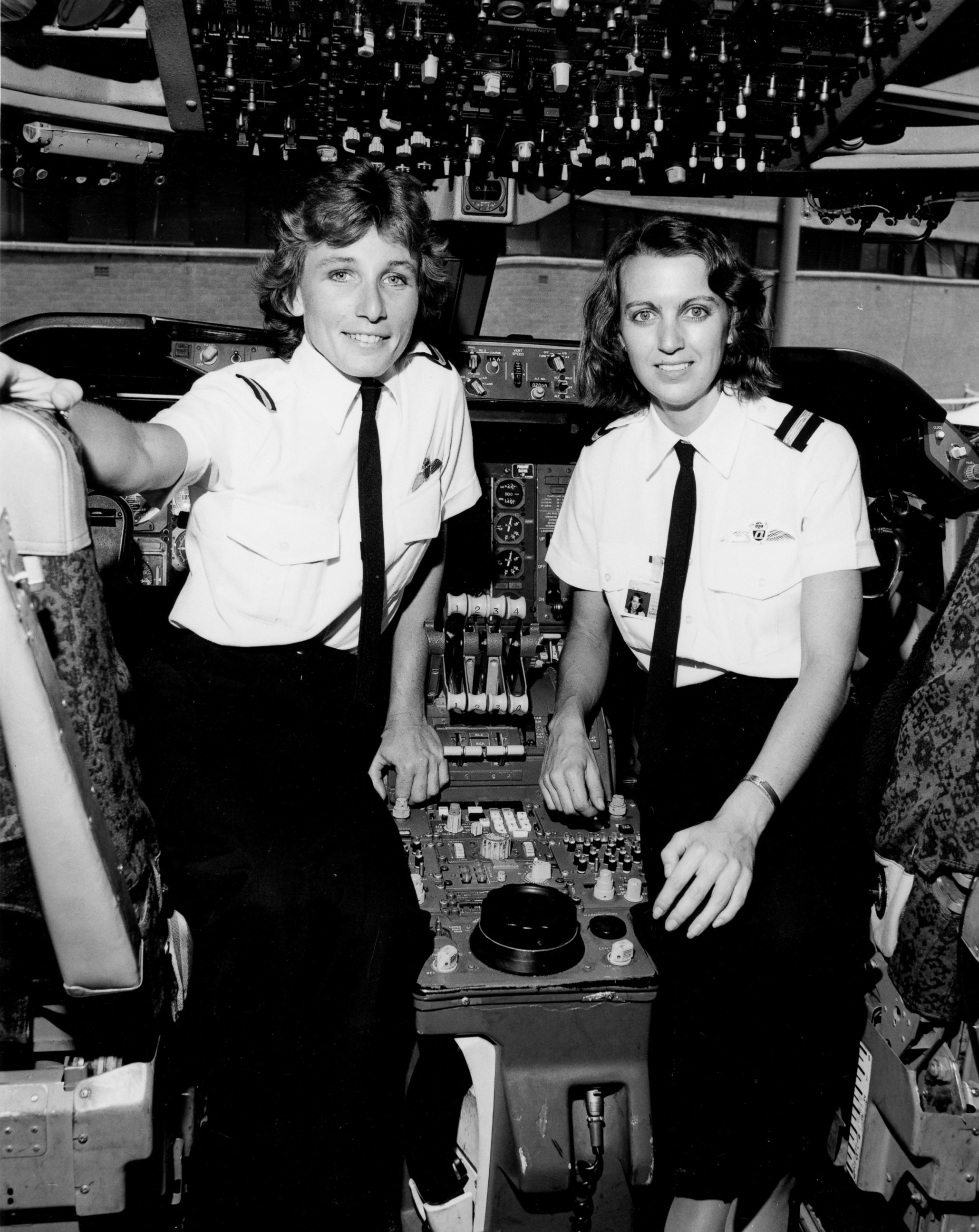 PHOTO: The pilots uniforms for Qantas Airlines, 1980s. 