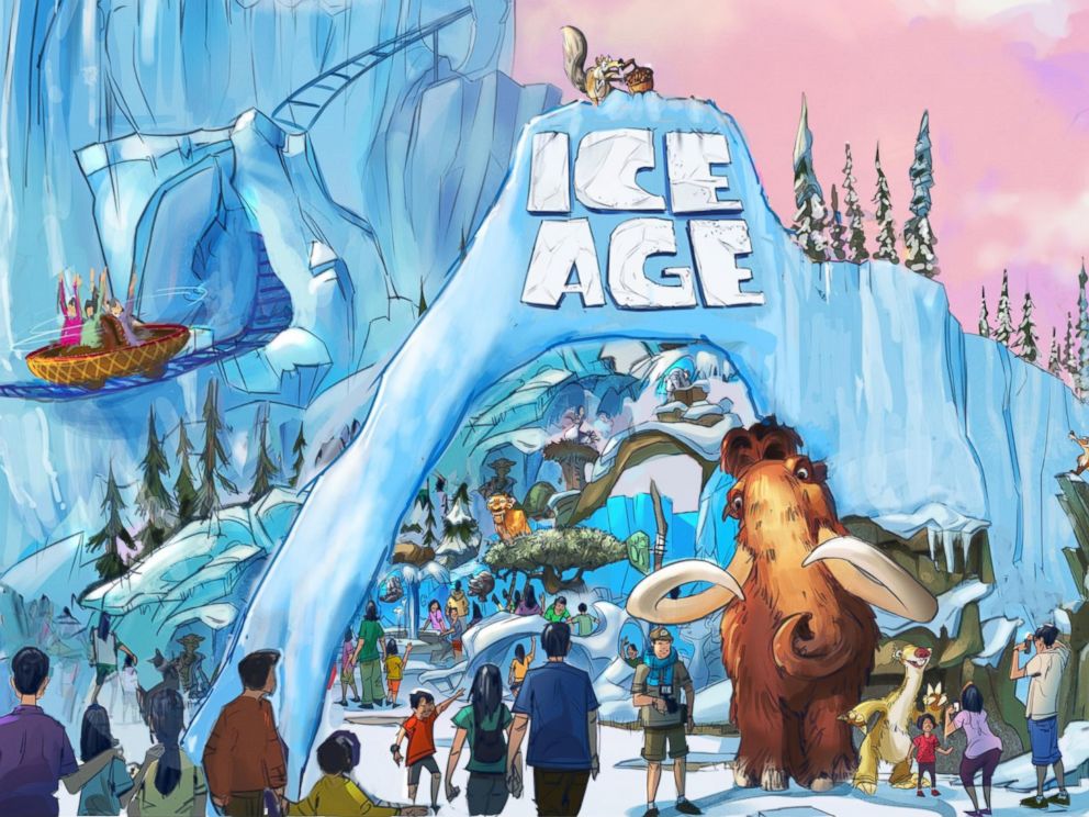 Photo: This artist's rendering shows the Ice Age attraction at Twentieth Century Fox World.