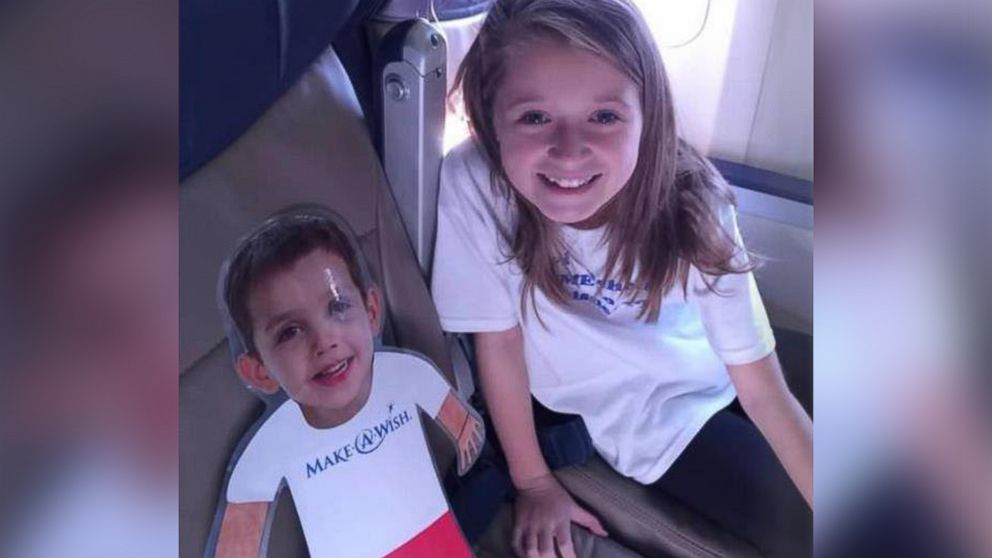 When Levi, 6, was diagnosed with a disease making it impossible to travel, he asked Make-A-Wish to send his friend Emma on an adventure for him.