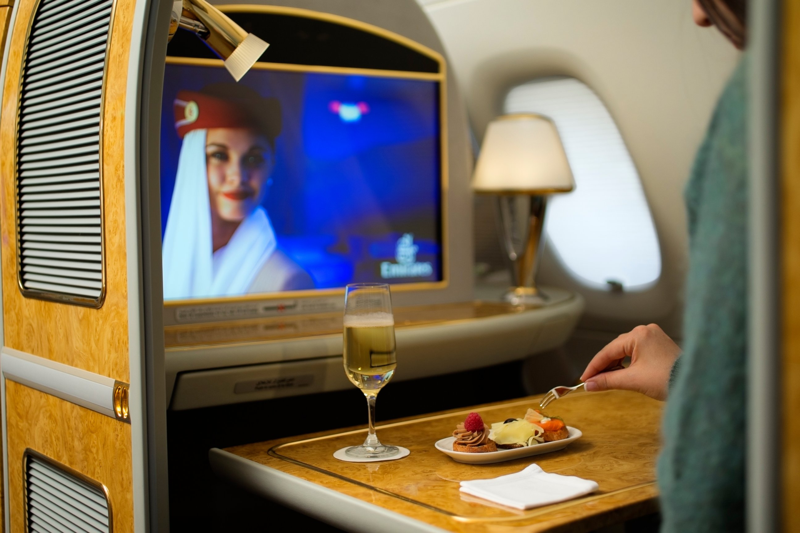 PHOTO: The first class private suite of Emirates Airline. 