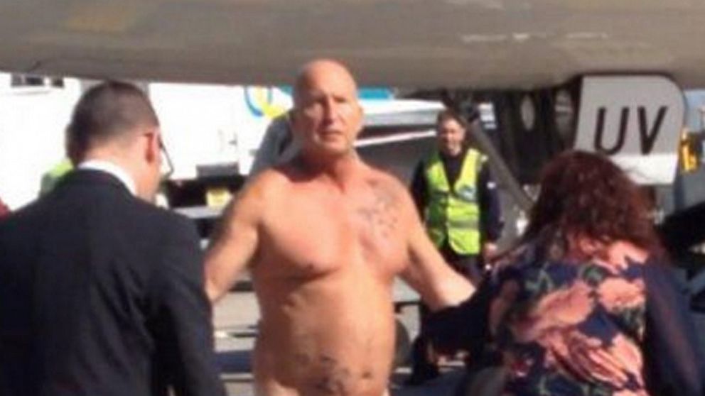 A drunken jet passenger, who had arrived in Manchester on  an easyJet flight from Malta, was tasered by police after stripping naked on the airport tarmac and challenging the captain to a fight.
