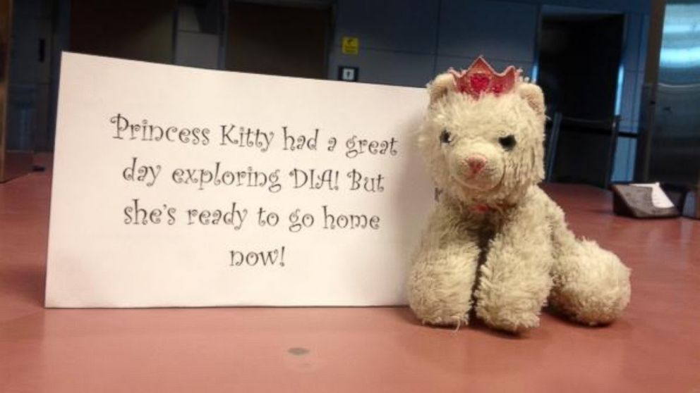 PHOTO: The lost and found staff and social media team of Denver International Airport took Princess Kitty on a tour of the airport before returning her to her owner.
